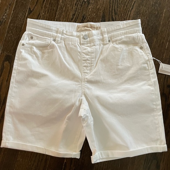 Soft Surroundings Pants - Soft Surroundings White Jean Shorts Size Large